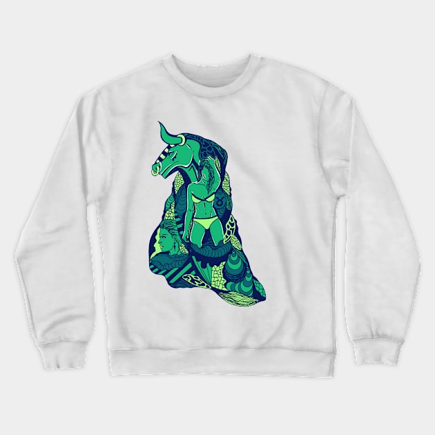 Ngreen Her Taurus Crewneck Sweatshirt by kenallouis